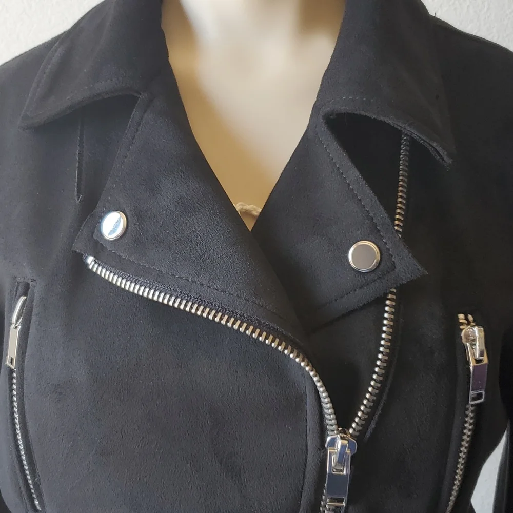 Zara Basic Outer ware faux suede jacket NWOT - Picture 6 of 13